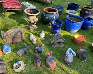 pots and yard art