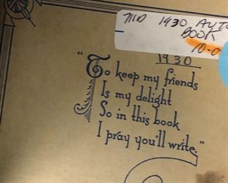 1930s autograph book