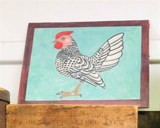 leslie Rogers folk art chicken