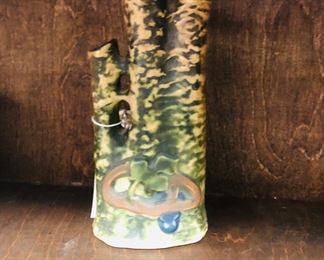 roseville imperial triple flute bud vase 1920's
