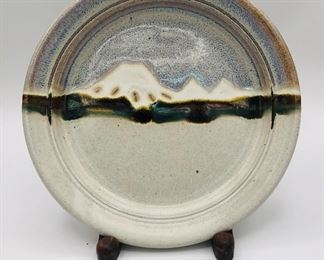 canyon creek handmade decorated pottery plate