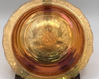 vintage carnival glass bowl