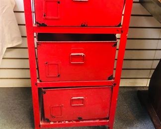 metal industrial 3 drawer storage  