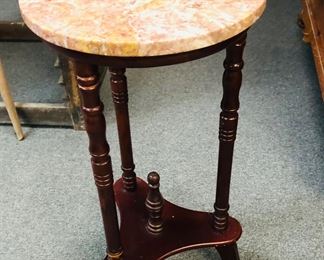 marble top plant stand