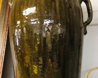 Alkaline glaze 5 gallon churn. Stamped 5