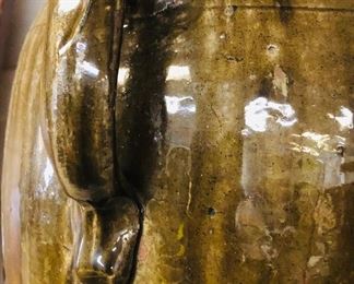 alkaline glaze churn stamped 5