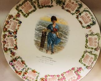 1909 calendar plate