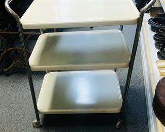 vintage metal kitchen cart