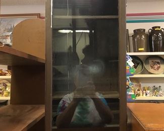 sauers  display cabinet marked on both sides