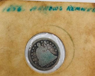 1856 arrows removed half dime