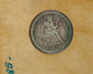 1885 dime