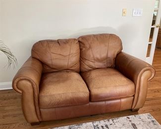 Matching leather loveseat