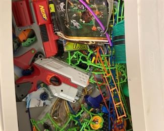 Huge assortment of Knex, nerf, legos, building sets