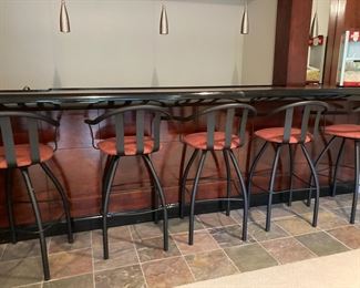 6 bar stools  great condition , popcorn maker, green screen set up, all the fun things for a home entertainment center