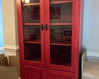 Beautiful Red mission style cabinet - 