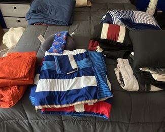 Twin, Full, Queen and King sheet sets and comforters