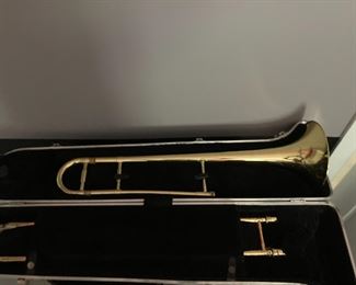 Trumpet in fair condition. 