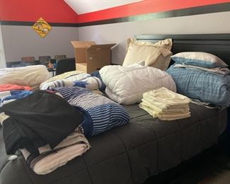 An entire household worth of towels and bedding