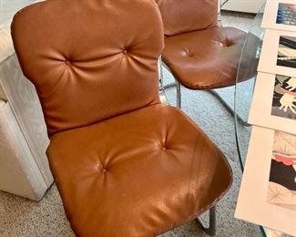 Gastone Rinaldi Chrome Cantilever Chairs