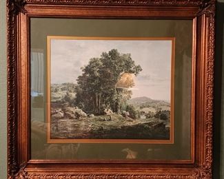 Vintage Landscape Painting Print by Iness