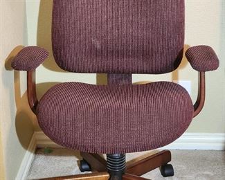 Vintage Swivel Rolling Office Armchair 