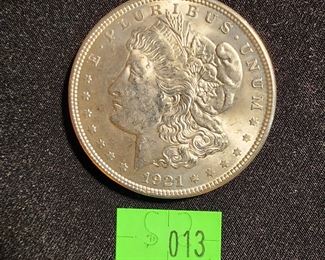 LOT 13 - 1921 MORGAN SILVER DOLLAR
