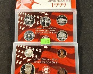 LOT 22 - 1999-S US MINT PROOF SET