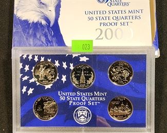 LOT 23 - 2000-S US MINT 50 STATE QUARTERS PROOF SET