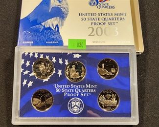 LOT 30 - 2003-S US MINT PROOF SET