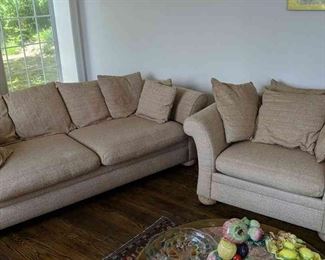 Beige Sofa ChairandaHalf
