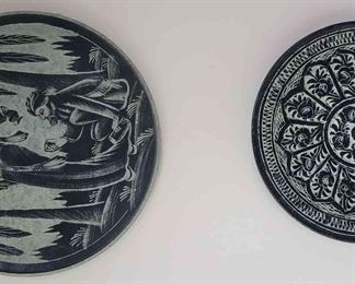 Black And Gray Sone Wall Artplates