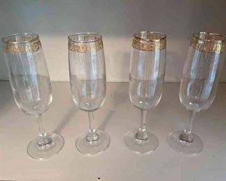 Cellini Wine Glasses 24K Accents