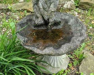 Concrete Angel Bird Bath