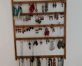 Earring And Necklace Collection With Organizer