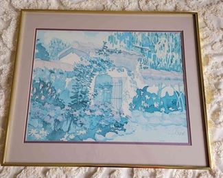 L Adams framed print