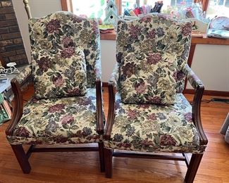 Pair of arm chairs from Amish furniture store