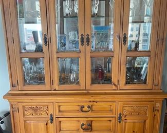 Glass/ China Cabinet w/ Drawers (Broyhill)