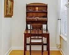 Antique lift top desk with hutch