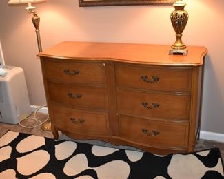 Maple 6 Drawer Dresser 53" W X 20" D X 34" T