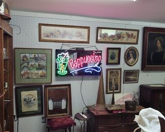 Chromolithographs and oil paintings