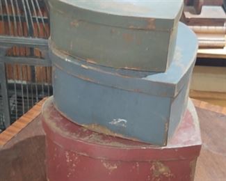 Vintage heart-shaped boxes