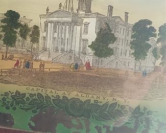 1830s view of the state capital of New York - original