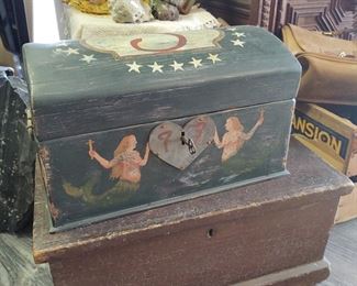 Antique and vintage trunks and boxes -wood