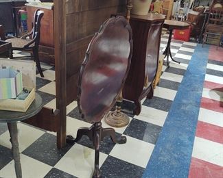 Tilt top table and other furniture
