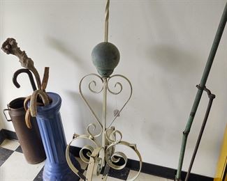 Metal ornate garden art