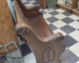Pew solid oak