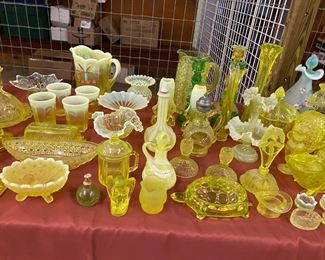 Fenton, Carnival, Opalescent; Vaseline Glass