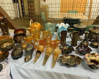 Fenton, Carnival, Opalescent; Vaseline Glass