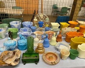 Fenton, Carnival, Opalescent; Vaseline Glass