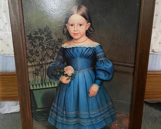 framed picture of little girl 